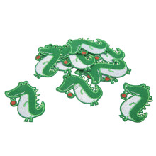 Green Animal Design 10pcs Cotton Iron Patches DIY Embroidery for Clothes