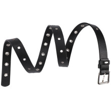 Fashion Gothic Pu Waist Belt Patchwork Row Hole Belt Women Buckle Belts Punk Waistband Black