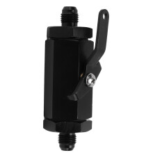Aluminum AN6 Fuel Shut Off Valve Flow Control, Black, Rustproof