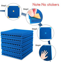 48 Pack Acoustic Foam Panels 1X12X12 Inches,Soundproof Wall Panels with Fire Sound,Sound Panels Wedges for Studios,Home