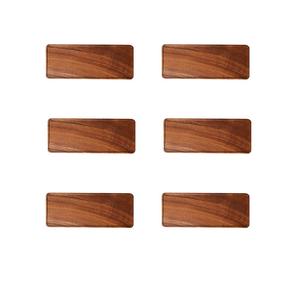 Brecantia 6X South American Walnut Tray, Solid Wood Wooden Afternoon Tea Tray, Fruit Tray, Coffee Shop Simple Snack Tray