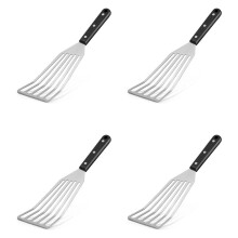 4X Spatule à Poisson de 12,4 Pouces - Spatule à Poisson Fendue avec TêTe InclinéE - Spatule Fine en MéTal Durable et LéGèRe
