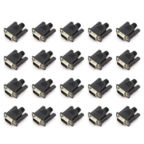 20X VGA Virtual Display Adapter Male Dummy Plug EDID Headless  Emulator Lock Plate