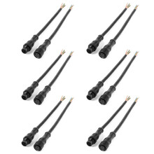 12X 8 Pin M/F Plug Waterproof Connector Cable Black