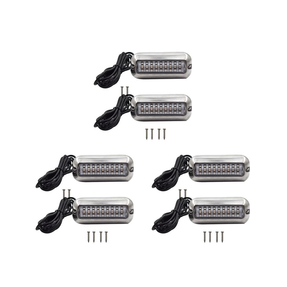 6Pcs 27 Led Stainless Lights Underwater Pontoon For Marine Boat Transom 6032923163856