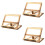 3X Foldable Recipe Book Stand,Wooden Frame Reading Bookshelf,Tablet Pc Support Stand 1
