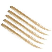5pcs Colored Straight Clip-in Hair Extensions 55cm Flaxen