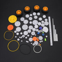 78pcs Plastic Gear Set and DIY Pulley Kit for Toy Cars, Complete Hobby Gear Kit for Educational Projects