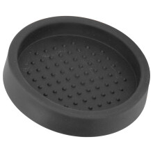 Runder Silikon-Kaffeepresse-Matte - 7,5 cm, hitzefest, schwarz