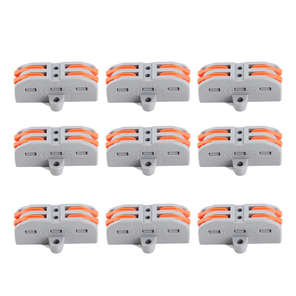 20Pcs Lever Nut Wire Connectors 223Â2P, M3 Fixed Hole, Abs Copper 8731376084395