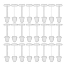 50Pièces Supports Plat Pour Boucles D'oreilles Claires En Plastique