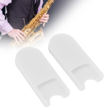 2 Stück Weiße Silikon-Saxophon-Fingerstützen-Kissen Daumen-Schutz für Blasinstrumente