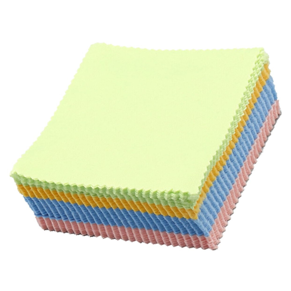100 Pack Microfiber Lens Cleaning Cloths 10x10cm Lint Soft Wipes for Eyeglasses Camera Lenses Screens