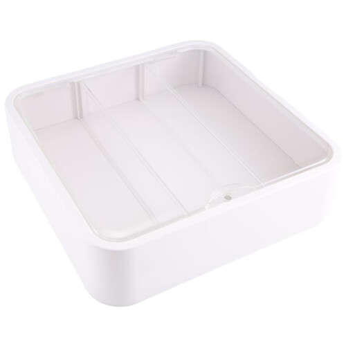 Wall-Mounted Clear Display Case for Figures,Adjustable Display Stand Clear Display Box with Door,White 2