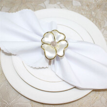 Blumen-Serviettenringe, Elegante Serviettenhalter für Papierservietten und Tischdecken, 6Er-Set, A
