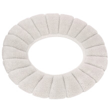 Thickened Washable Toilet Seat Cover Beige, Soft & Skin-Friendly