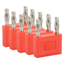 5 Stück Doppelreihige Bananenstecker, Kupfer, Nickelbeschichtet, 2-Wege