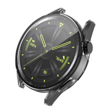 Stoßfester PC-Rahmen für Huawei Watch GT3 42mm/46mm, gehärtetes Glasabdeckung