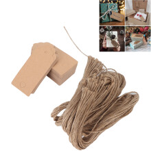 100PCS Kraft Paper Price Tags with String, Durable, Pre Punched