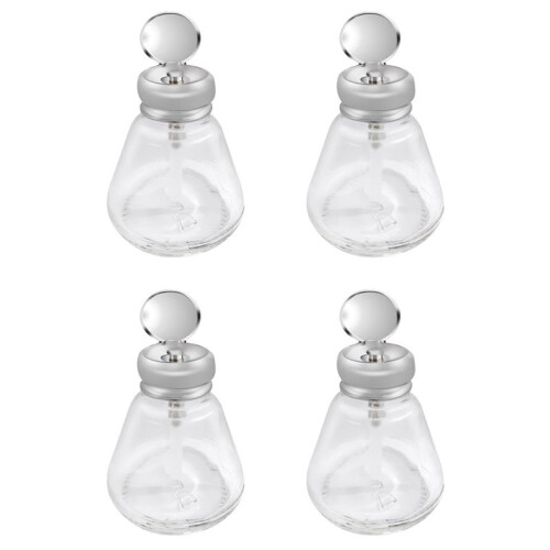 4X TöM Nagellack Makeup Remover Pump Dispenser Glas Push Down Pressflaska