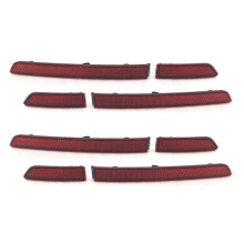 2X Car ABS Red Rear Bumper Reflector Brake Lamp False Light Decorative Lights for L 2017-2019
