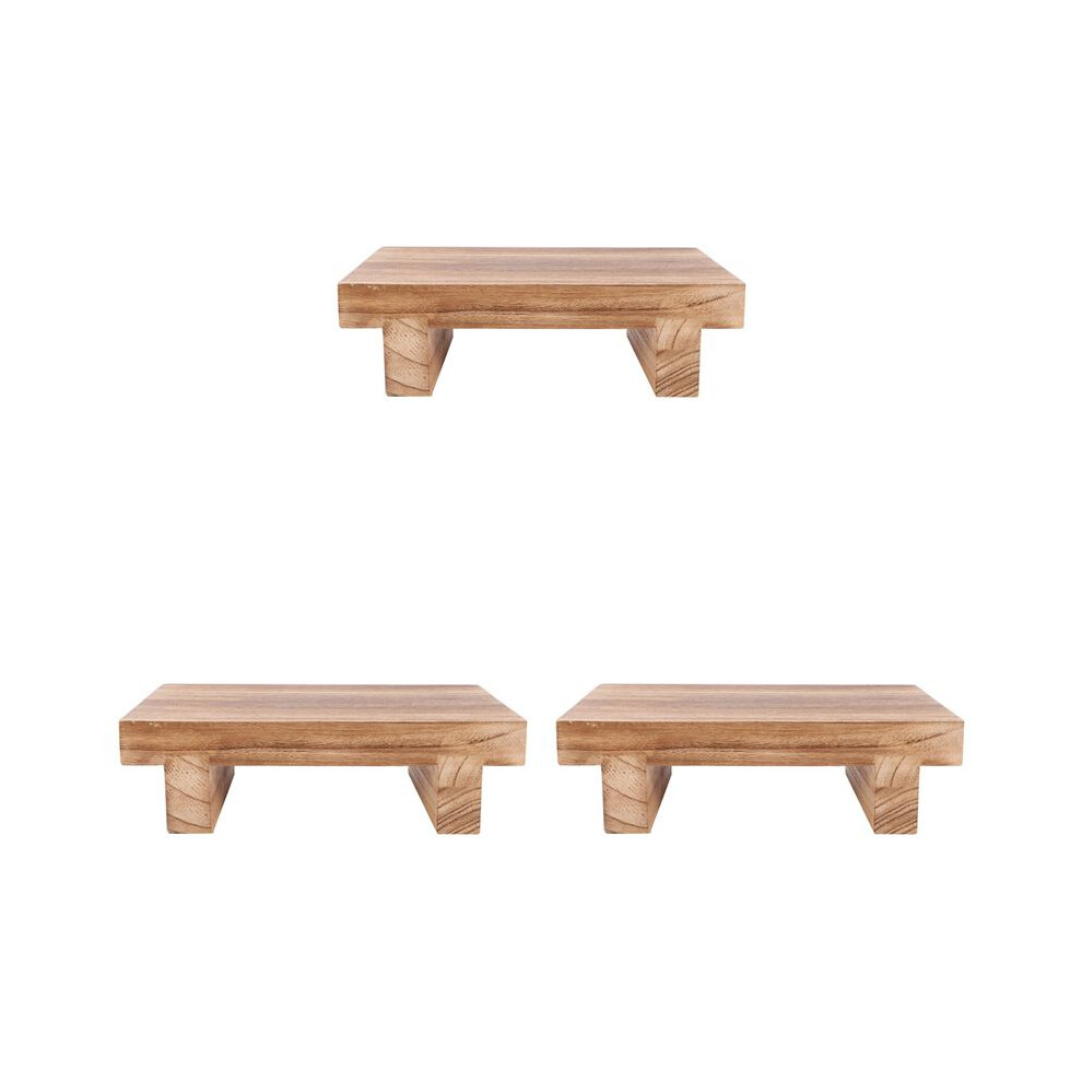 Brecantia 3X Wooden Step Stool For Adults, Bed Stool For High Beds, Kitchen, Bathroom, Closet, Great Wood Step Stool For Adults