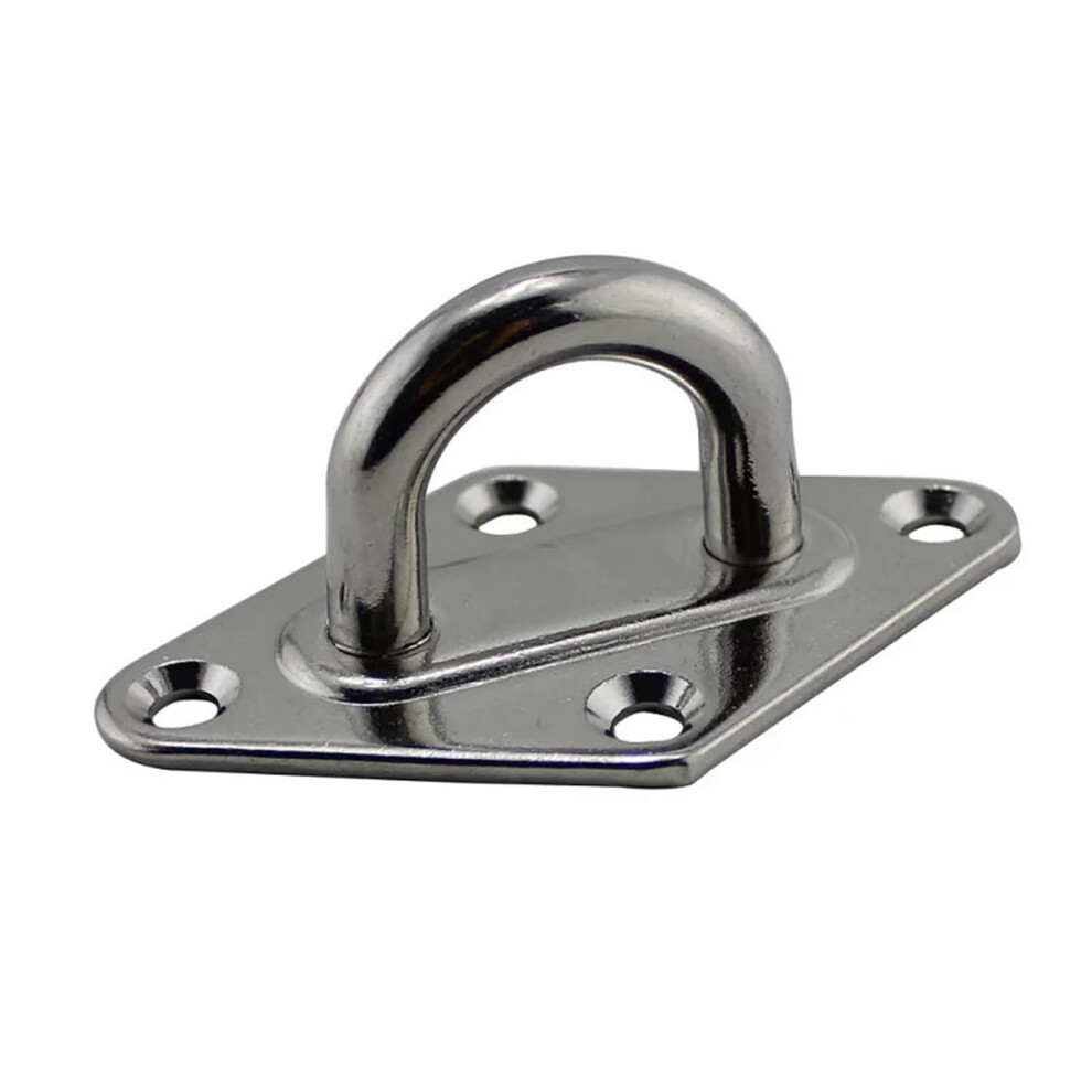 Pad Eye Plate Hooks 4Pcs 304 Stainless Steel Diamond Hook For Ceiling Suspension Heavy Duty 9092120611892