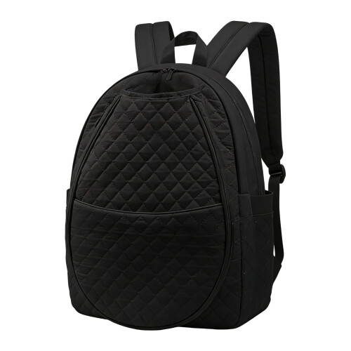 Sac à dos de tennis de grande capacité de polyester de-Noir