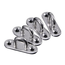 Ceiling Hook Set 4pcs M5 Stainless Steel Pad Eye Plate with Ring for Heavy Duty Hanging