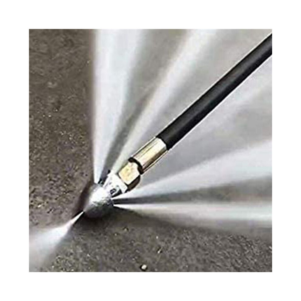 5X Pressure Washer Sewer Jetter Nozzle with Stainless Steel, Durable Design Sewer Jet Nozzle,1/4Inch Quickly Connector