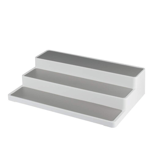 MultiTier Kitchen Shelf Organizer with Stepped Layered Design, Stackable Spice Rack for Cabinets