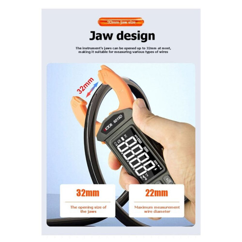 VICTOR VC6019D  Clamp Meter Rechargeable Digital Clamp Meter Auto Range AC  Current Tester Ultra Thin Design 1
