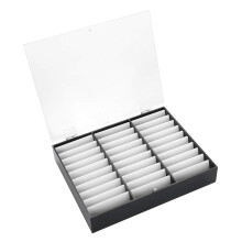 Black Nail Display Box for Fake Nails, Empty Nail Storage Organizer for Nail Tips