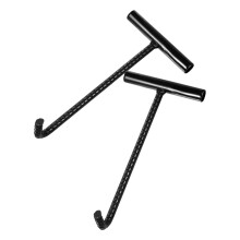 2pcs Heavy Duty TShaped Manhole Cover Lifting Hook with Ergonomic Grip for Utility Maintenance