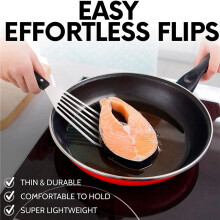 4pcs 12.4Inch Fish Spatula- Slotted Fish Turner Spatula with Sloped Design - Thin Spatula Metal