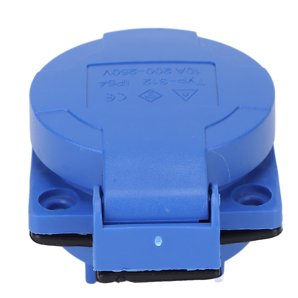 Waterproof 5-Pin Concealed Industrial Socket Ip54 For Agriculture & Camping Blue/White 7901390441516