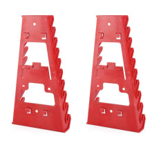 Heavy Duty Wall Mount Tool Organizer Rack for Garage with Secure AntiSlip Wrench Holder Red ABS