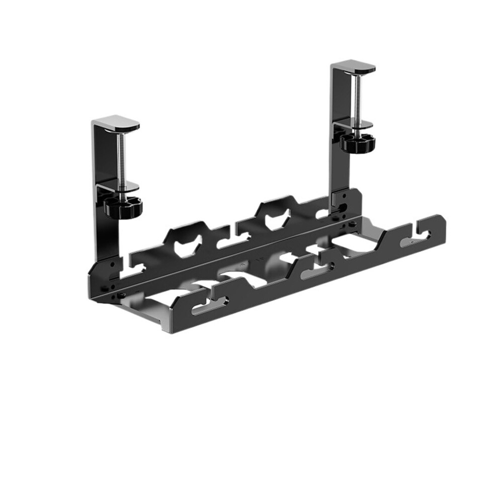 Under Desk Cable Management Tray With Nodrill Adjustable Steel Design For Home Office Organization 9455672136143