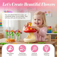 DIY Flower Bouquet Kits - DIY Flower Making Kit for Kids, Fabric Bouquet Maker Gift for Girls & Boys Ages 3+