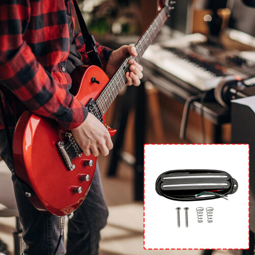 High Output Bridge Pickup Hot Double Rail-white white track 1