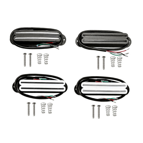 Micros Humbucker à Double Rail pour-piste blanche et noire 2