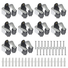 10Pcs Heavy Duty Mop and Broom Holder Wall Mount Rack for Garage Closet and Garden Tool Storage