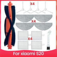 Repuestos Accesorios para Aspiradora Robot para S20 Cepillo Lateral Principal Filtros HEPA Almohadillas para Fregona