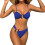Ensemble bikini deux pièces pour femmes, ensemble de-Bleu L 1
