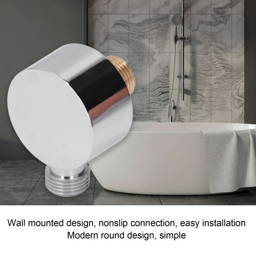 Simple Install Brass Shower Adapter Chrome G1/2 Wall Mounted Connector 2
