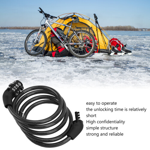 Fahrrad Zahlenschloss 4-stellig Kabel