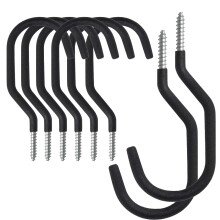 Bike Hooks for Garage 8 Pack, Heavy Duty Screw In Ceiling Hooks for Bikes and Plants, Dual Size