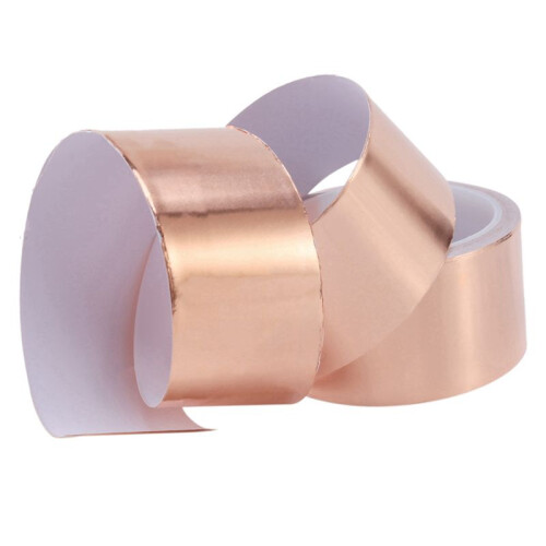 3pcs 50mmx10M EMI Copper Adhesive Copper Foil Copper Tape Self-Adhesive Tape Roll 2