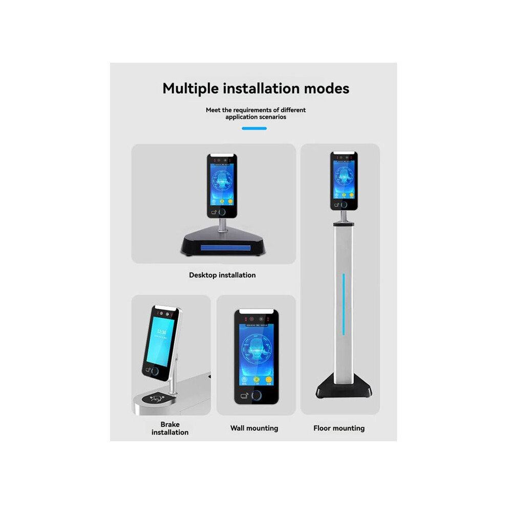 Intelligent Biometric Fingerprint Attendance Machine 5000 Users 5In Touch Lcd 2Mp Camera Attendance B 4711285336680