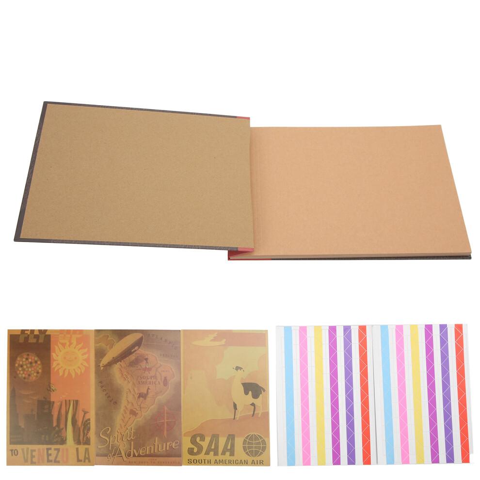 Diy Scrapbook Photo Album Set With Colorful Stickers, 40 Pages 8261390442937